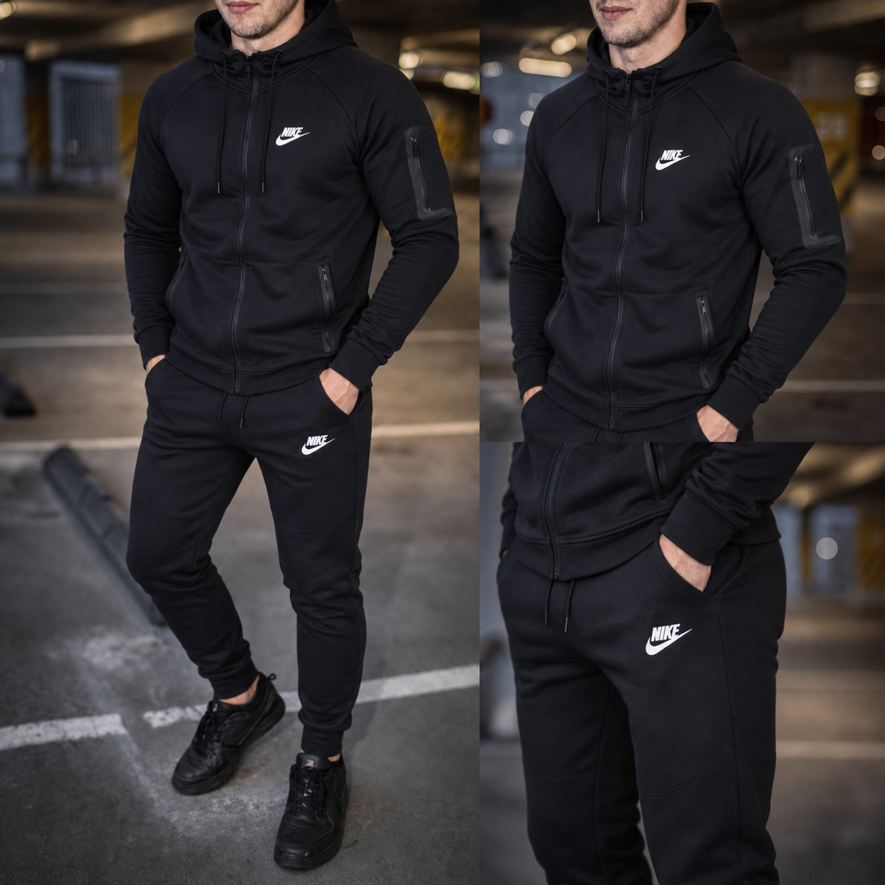 Nike juodas laisvalaikio kostiumas