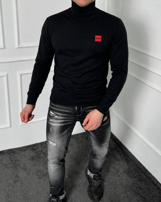 Hugo juodas megztinis